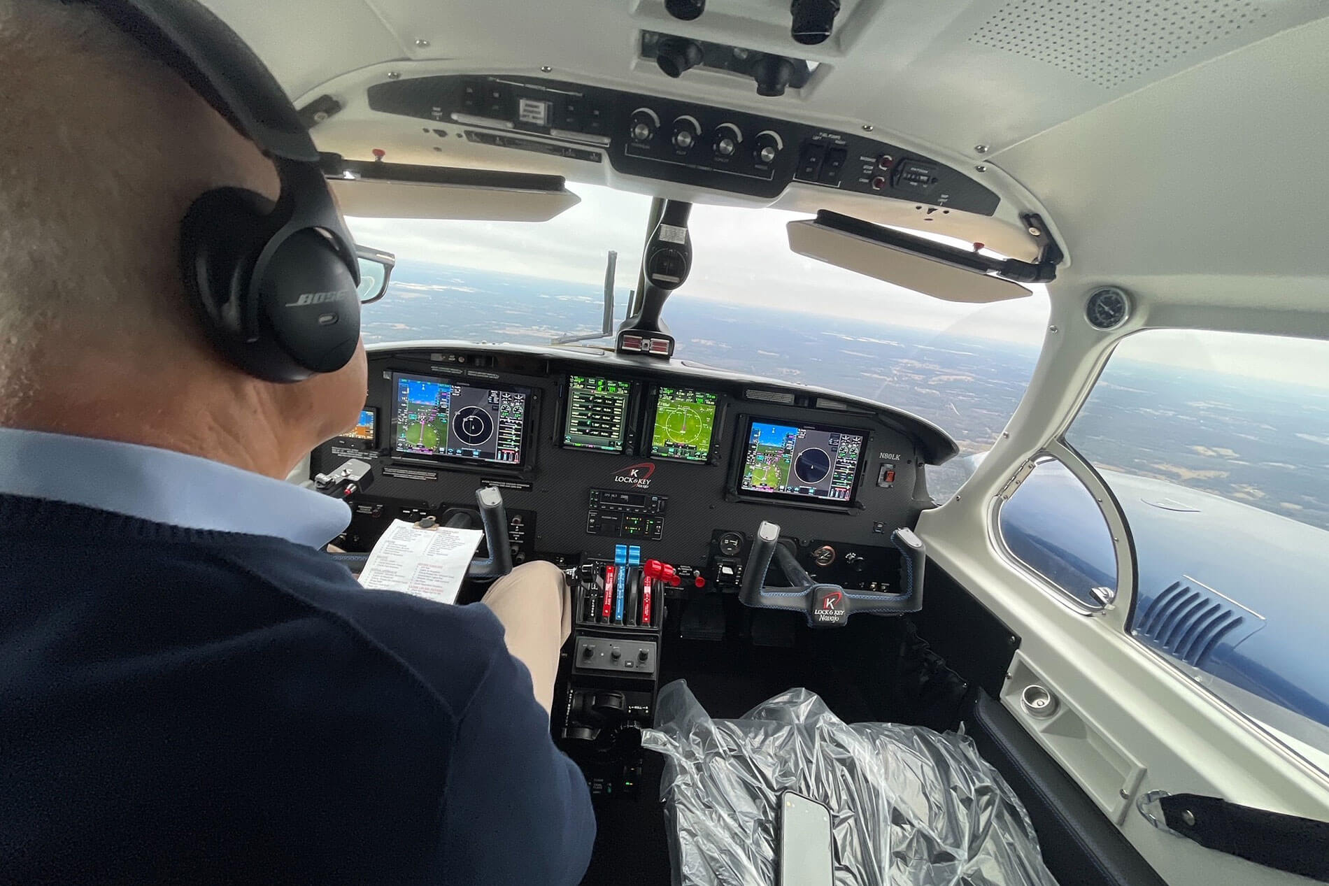Inside Cockpit of Navajo N80LK